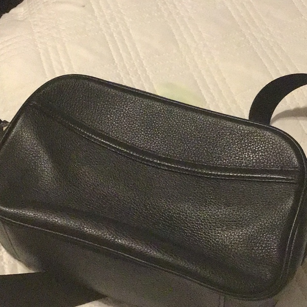 Coach Black Pebbled Leather Embossed Logo Crossbody - Picture 6 of 10